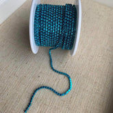 1 Yard SS6 Blue Zircon Colourful Metal Chain Rhinestone Banding